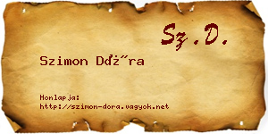 Szimon Dóra névjegykártya